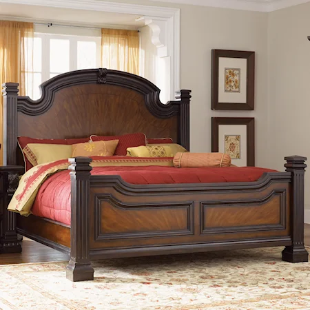 King Panel Bed w/ Short Posts